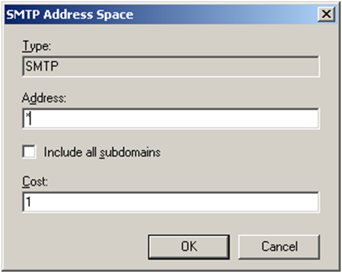 Exchange 2007 Sendeconnector Addressbereich