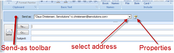 ChangeSender toolbar in Outlook 2010 ChangeSender toolbar in Outlook 2010