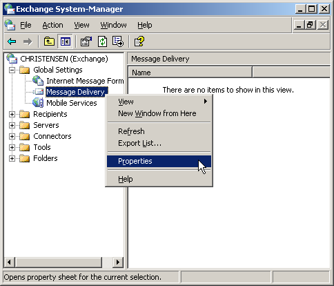 Message Delivery Properties Exchange 2003 - click for larger image Message Delivery Properties Exchange 2003 - click for larger image