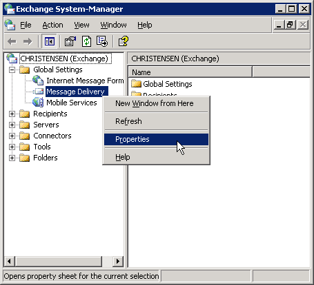 Exchange 2003: Die häufigste Ursache ist eine aktivierte Absender-, Empfänger- oder intelligente Filterung in Exchange. Prüfen Sie diese Konfigurationsseiten im Exchange-System-Manager. Exchange 2003: Die häufigste Ursache ist eine aktivierte Absender-, Empfänger- oder intelligente Filterung in Exchange. Prüfen Sie diese Konfigurationsseiten im Exchange-System-Manager.