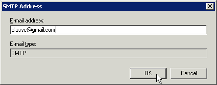 Enter the external Email address that you want emails forwarded to Enter the external Email address that you want emails forwarded to