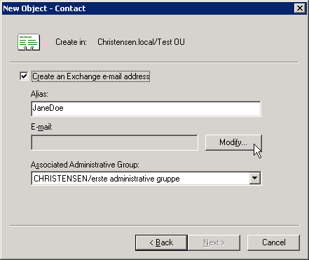 Enter the EXTERNAL mail address on the internet where the email should get forwarded to Enter the EXTERNAL mail address on the internet where the email should get forwarded to