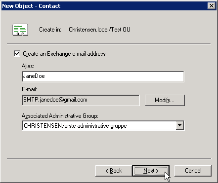 Enter the EXTERNAL mail address on the internet where the email should get forwarded to Enter the EXTERNAL mail address on the internet where the email should get forwarded to